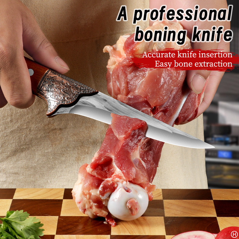 Stainless steel Kitchen Boning Knife for Home, Commercial Butcher Slaughter Speciality, Multi-Purpose Splitting Knife Cutting Knife