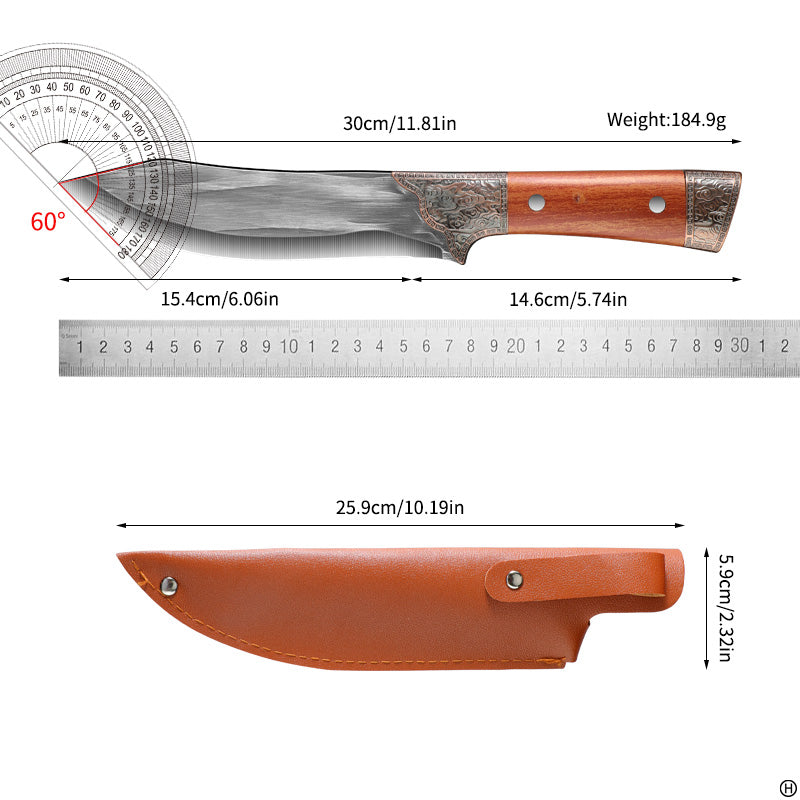 Stainless steel Kitchen Boning Knife for Home, Commercial Butcher Slaughter Speciality, Multi-Purpose Splitting Knife Cutting Knife
