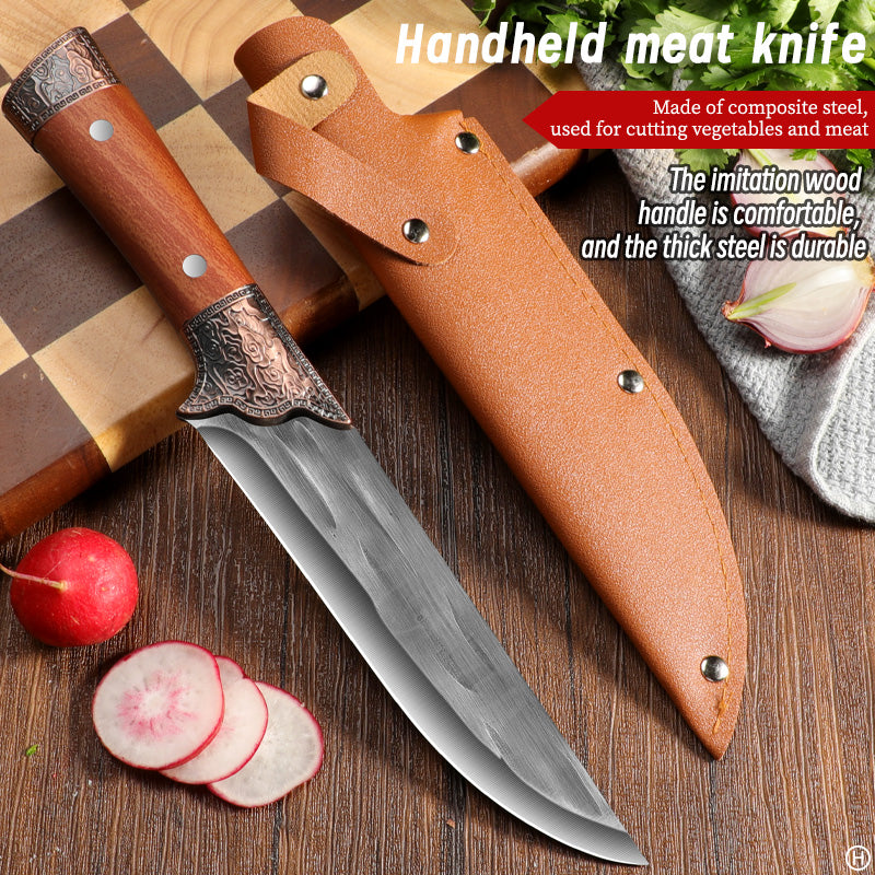 Stainless steel Kitchen Boning Knife for Home, Commercial Butcher Slaughter Speciality, Multi-Purpose Splitting Knife Cutting Knife