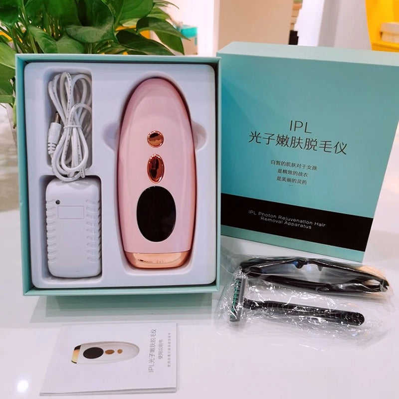 Painless Hair Remover Machine Electric Laser Epilator With Glasses Scraper