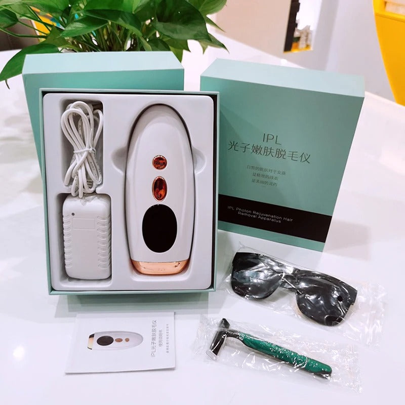 Painless Hair Remover Machine Electric Laser Epilator With Glasses Scraper