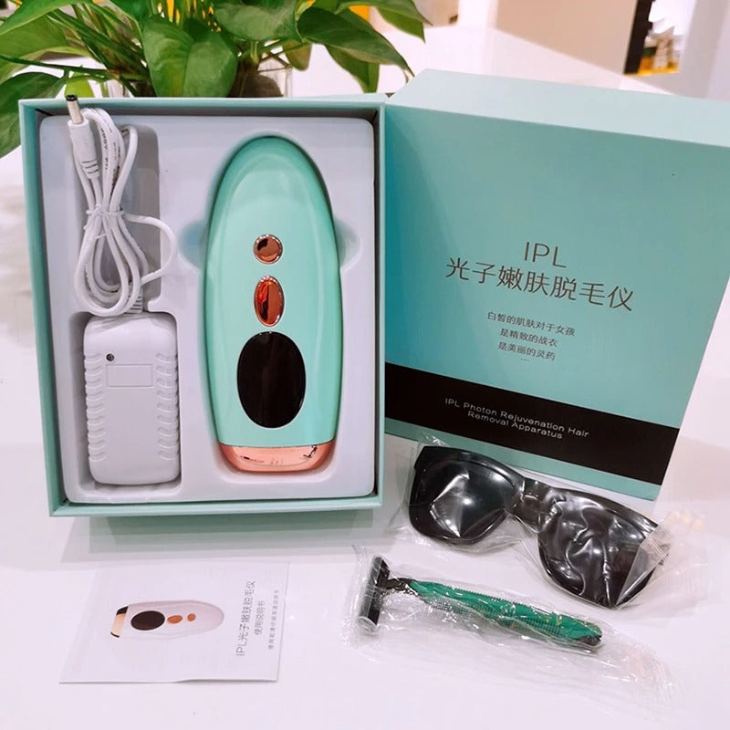 Painless Hair Remover Machine Electric Laser Epilator With Glasses Scraper