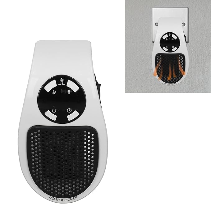 Portable Heater Electric Heater Plug in Wall Room Heater Home Appliance Heating Stove Mini Heater with LED screen