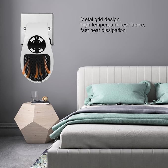 Portable Heater Electric Heater Plug in Wall Room Heater Home Appliance Heating Stove Mini Heater with LED screen